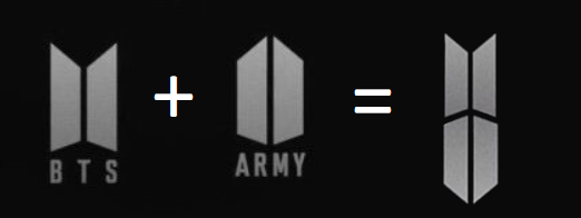 BTS and ARMY logo combined into shield